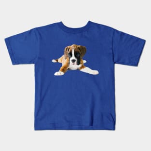 Boxer Cute Puppy Dog Kids T-Shirt